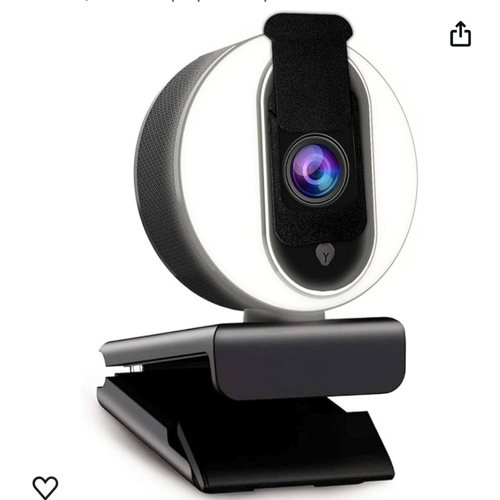 NexiGo N680E 1080P Webcam with Ring Light and Dual Microphone Plug & Play
